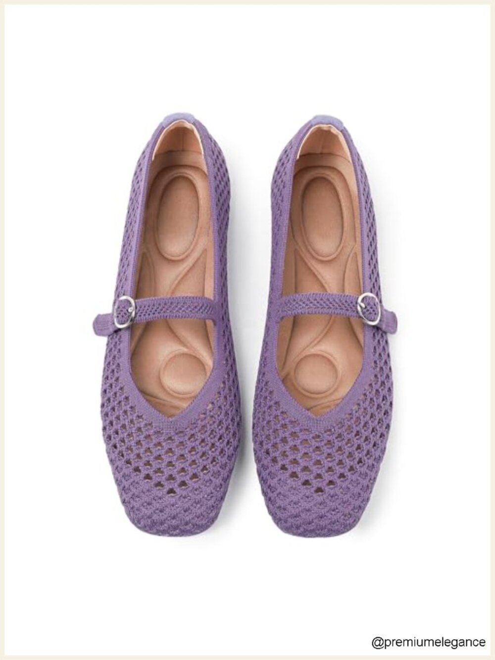 Woven Mary Jane Flats, Square Toe Casual Ballet Flat Shoes with Ankle Strap